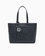 Bolso shopping logotipo en relieve y colgante metálico black